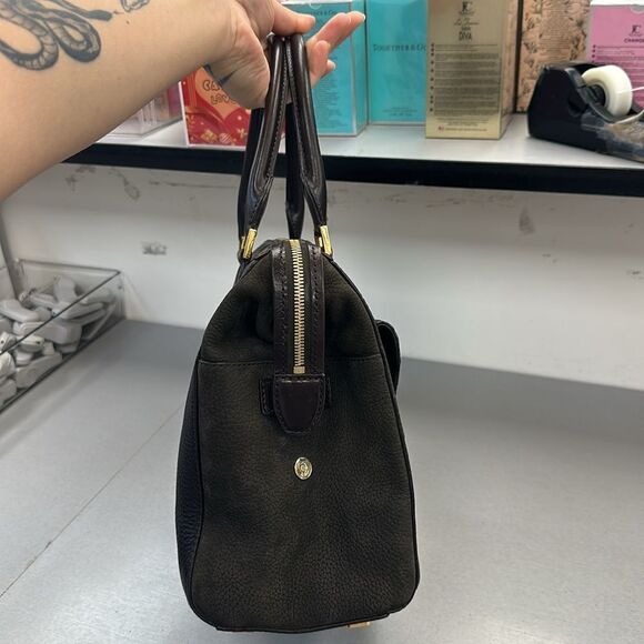 Michael Kors Collection Crocodile Embossed Purse Dark Brown - Picture 6 of 7